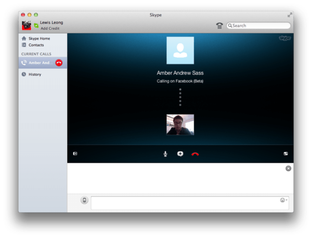 uses skype version for mac os x